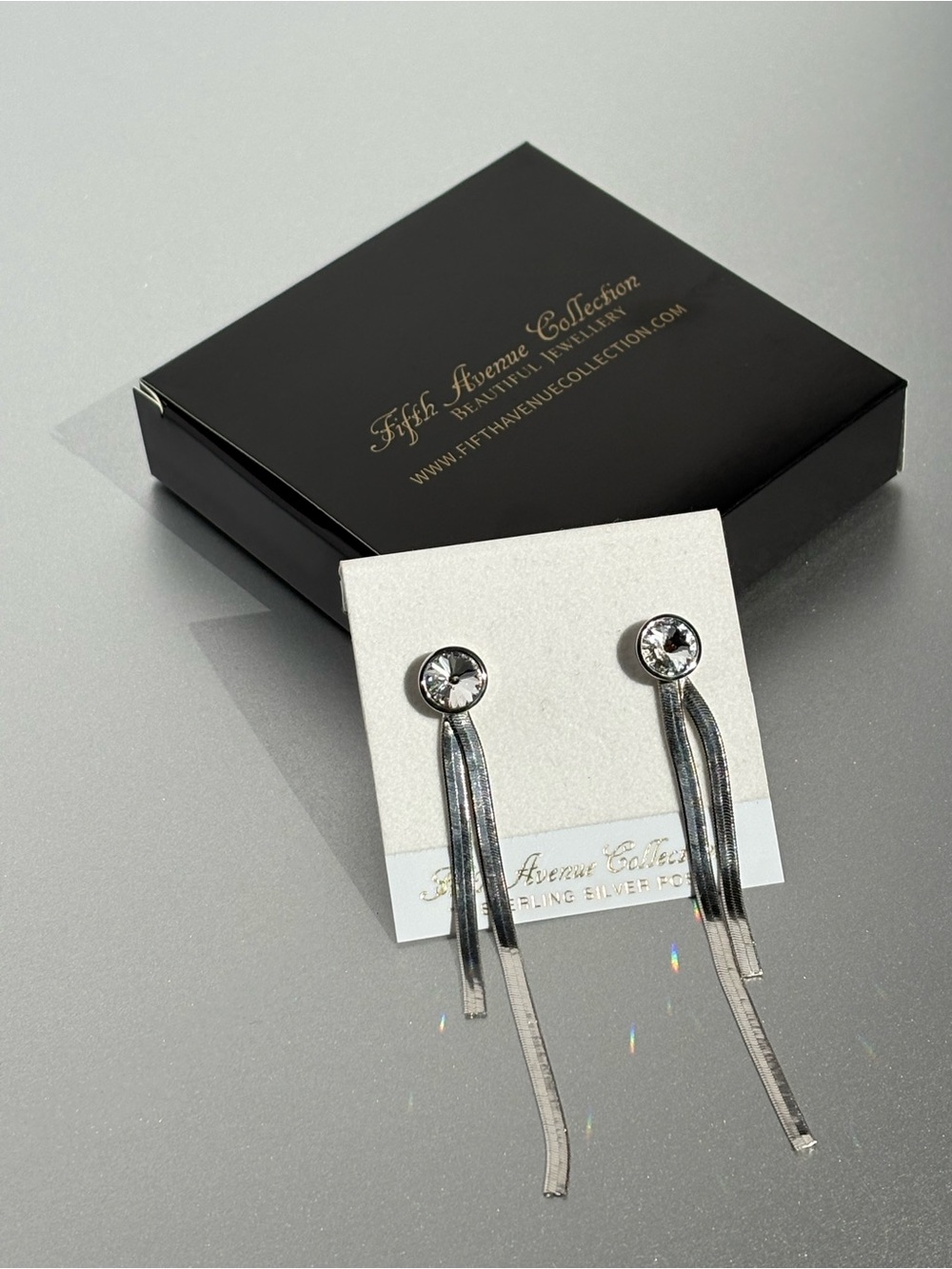 Fifth Avenue Collection Looking Fantastic Swarovski Crystal Drop Earrings NWT